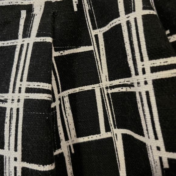 GAP Black & White Grid Pattern Mini Skirt Pleated With Pockets & Slip Size 14 - Picture 6 of 17